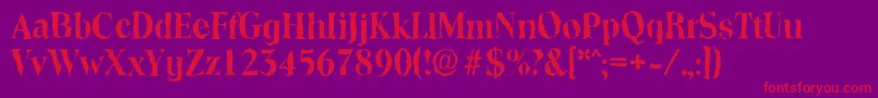 ToledorandomBold Font – Red Fonts on Purple Background