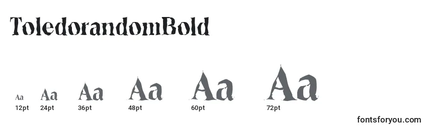Размеры шрифта ToledorandomBold