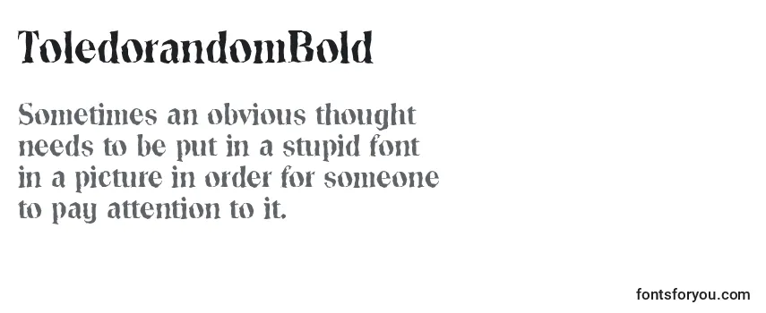 ToledorandomBold Font