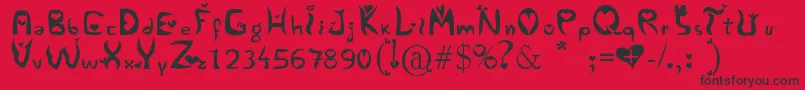 Alertse Font – Black Fonts on Red Background