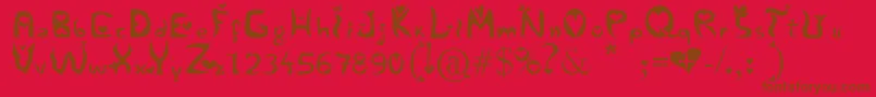 En savoir plus sur la police Alertse Police Alertse – polices brunes sur fond rouge