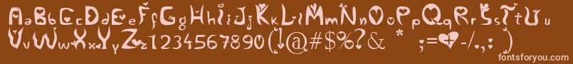 Alertse Font – Pink Fonts on Brown Background