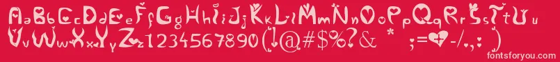 Alertse Font – Pink Fonts on Red Background