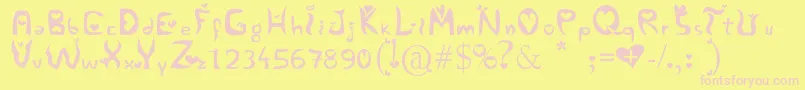 Weitere Informationen zur Alertse-Schriftart Alertse-Schriftart – Rosa Schriften auf gelbem Hintergrund