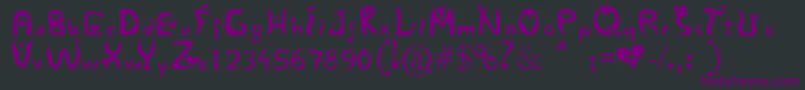 Шрифт Alertse – фиолетовые шрифты на чёрном фоне