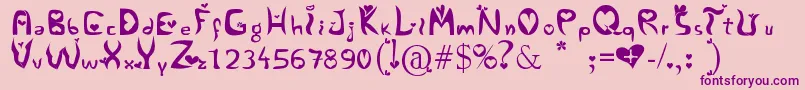 Lisätietoja Alertse-fontista Alertse-fontti – violetit fontit vaaleanpunaisella taustalla