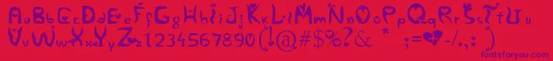 Alertse Font – Purple Fonts on Red Background