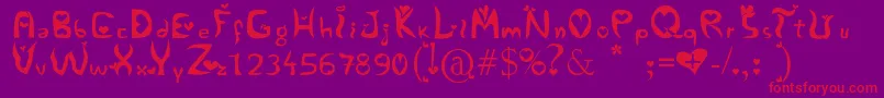 Alertse Font – Red Fonts on Purple Background