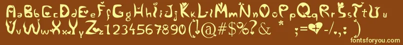 Alertse Font – Yellow Fonts on Brown Background