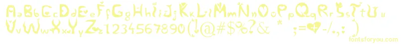 Подробнее о шрифте Alertse Шрифт Alertse – жёлтые шрифты на белом фоне