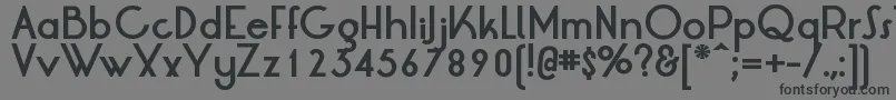 フォントLrtOksanaBold – 黒い文字の灰色の背景