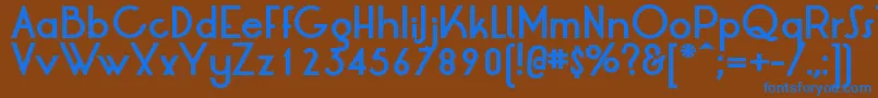 フォントLrtOksanaBold – 茶色の背景に青い文字