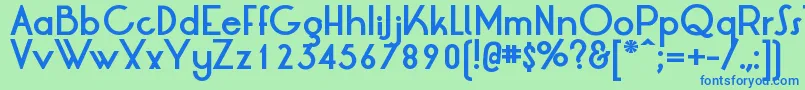 LrtOksanaBold Font – Blue Fonts on Green Background