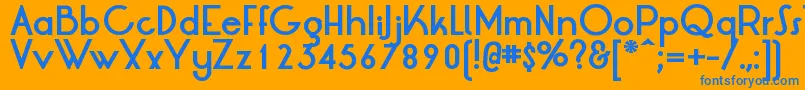 LrtOksanaBold Font – Blue Fonts on Orange Background