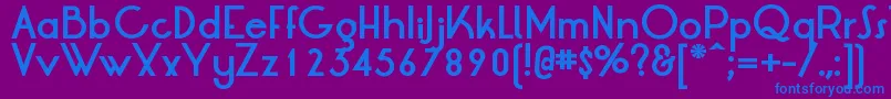 LrtOksanaBold Font – Blue Fonts on Purple Background