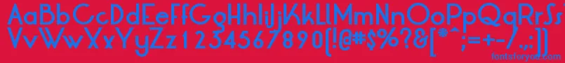 LrtOksanaBold Font – Blue Fonts on Red Background