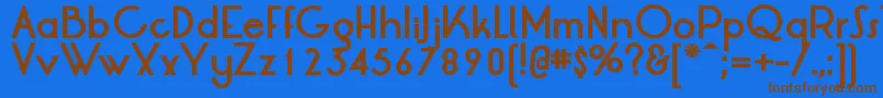 LrtOksanaBold Font – Brown Fonts on Blue Background