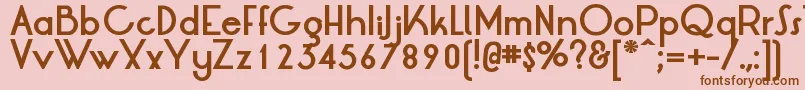 LrtOksanaBold Font – Brown Fonts on Pink Background