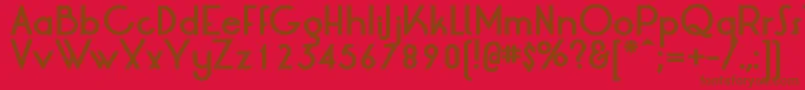 LrtOksanaBold Font – Brown Fonts on Red Background