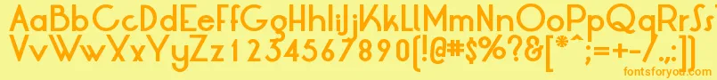 LrtOksanaBold Font – Orange Fonts on Yellow Background