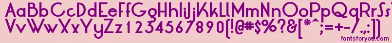 LrtOksanaBold-Schriftart – Violette Schriften auf rosa Hintergrund