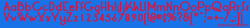 LrtOksanaBold Font – Red Fonts on Blue Background