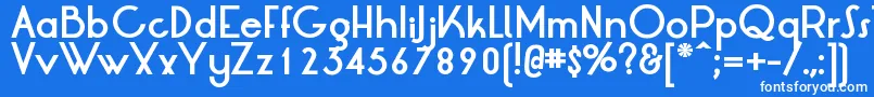 Weitere Informationen zur LrtOksanaBold-Schriftart LrtOksanaBold-Schriftart – Weiße Schriften auf blauem Hintergrund