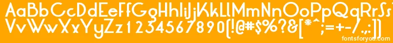 LrtOksanaBold Font – White Fonts on Orange Background