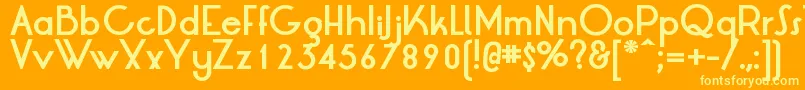 LrtOksanaBold Font – Yellow Fonts on Orange Background