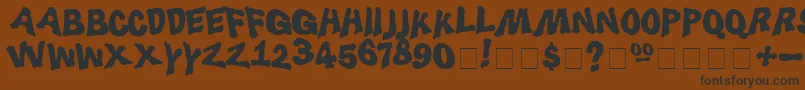 Luggerbu Font – Black Fonts on Brown Background