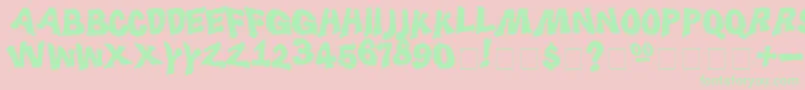 Luggerbu Font – Green Fonts on Pink Background