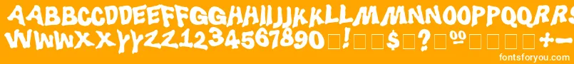 Luggerbu Font – White Fonts on Orange Background