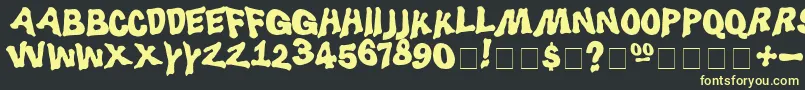 Luggerbu Font – Yellow Fonts on Black Background