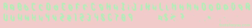 Pandimensional Font – Green Fonts on Pink Background