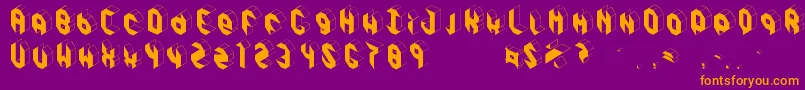 Pandimensional Font – Orange Fonts on Purple Background