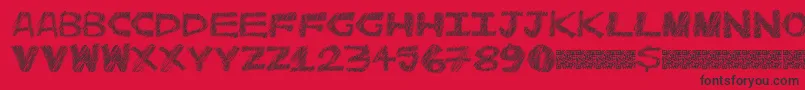 Catmeow Font – Black Fonts on Red Background