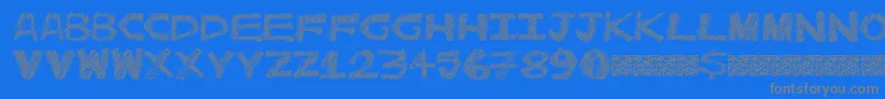 Catmeow Font – Gray Fonts on Blue Background