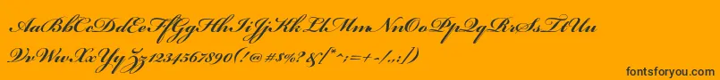 BickhamscriptproBold Font – Black Fonts on Orange Background