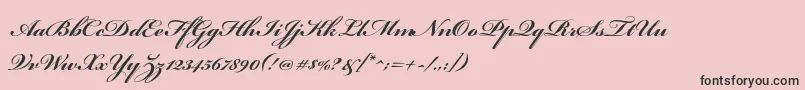 BickhamscriptproBold Font – Black Fonts on Pink Background
