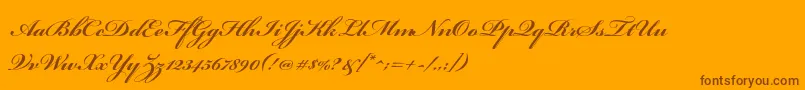 BickhamscriptproBold Font – Brown Fonts on Orange Background