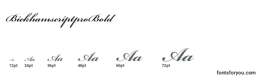 BickhamscriptproBold Font Sizes