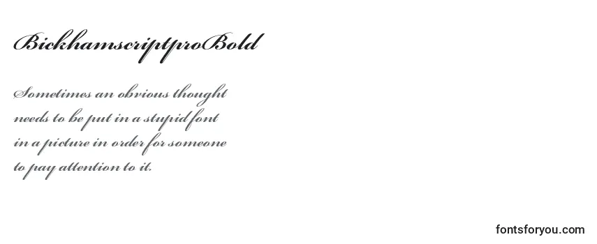 BickhamscriptproBold Font