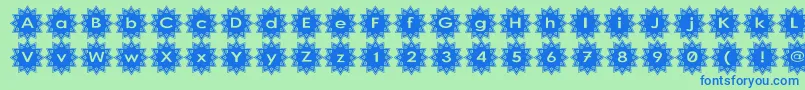 Stargit Font – Blue Fonts on Green Background