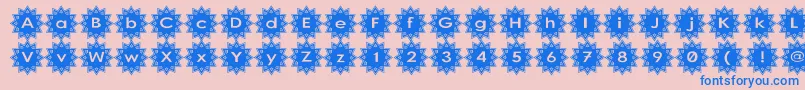 Stargit Font – Blue Fonts on Pink Background