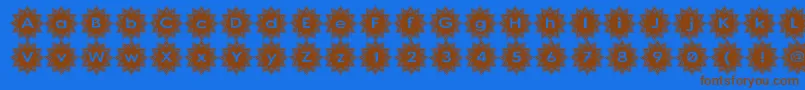 Stargit Font – Brown Fonts on Blue Background