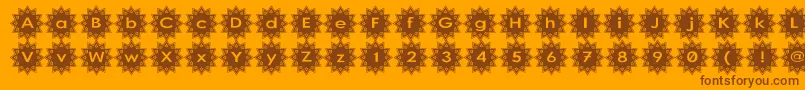 Stargit Font – Brown Fonts on Orange Background