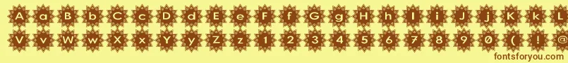 Stargit Font – Brown Fonts on Yellow Background