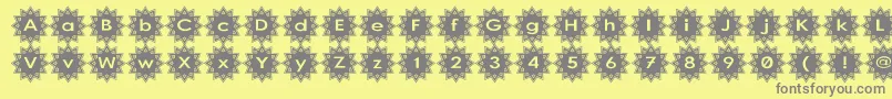 Stargit Font – Gray Fonts on Yellow Background