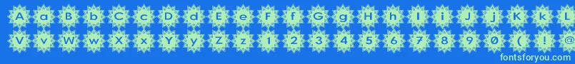 Stargit Font – Green Fonts on Blue Background