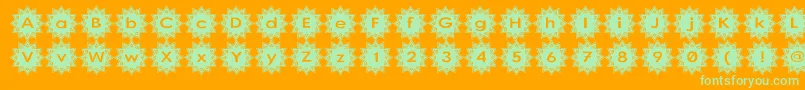 Stargit Font – Green Fonts on Orange Background